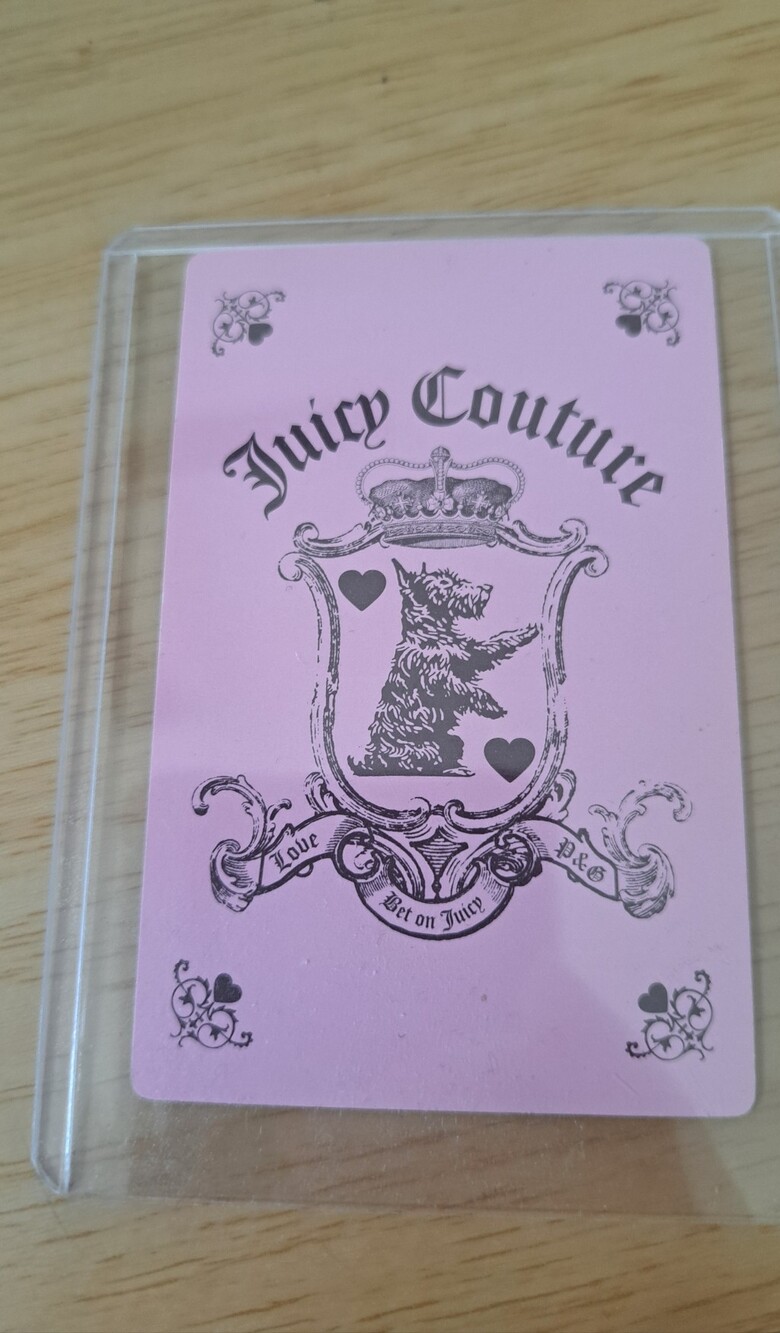 Vintage Juicy Couture Collectible Playing Card